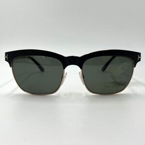 TOM FORD TF437 05R Elena Black Gold w/Green Lens Polarized Sunglasses - NWT